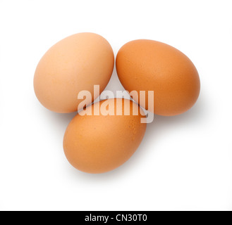Three boiled eggs Stock Photo