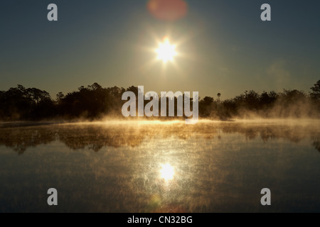 Sunrise over lake, Florida, USA Stock Photo