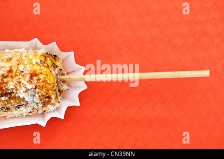 Cuban corn on a stick Stock Photo