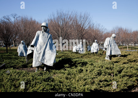 Korean War Veterans Memorial established by the American Battle Monuments Commission in Washington DC Stock Photo