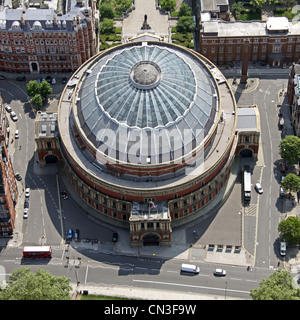 Aerial view of The Royal Albert Hall, Knightsbridge, London SW7 Stock Photo