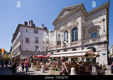 France, Savoie, Chambery, Theatre Charles Dullin in Place and Boulevard du Theatre Stock Photo