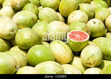 Myanmar (Burma), Shan state, Aungban, watermelons Stock Photo