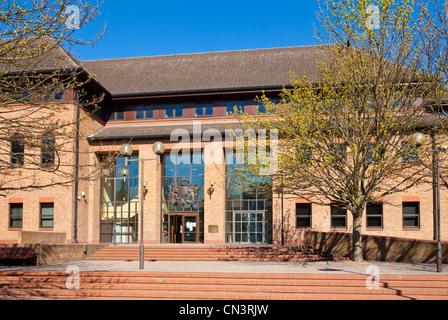 derby crown court front entrance and steps derby derbyshire england uk gb eu europe Stock Photo