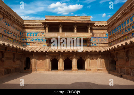 Mughal architecture - Gwalior fort. Gwalior, Madhya Pradesh, India Stock Photo