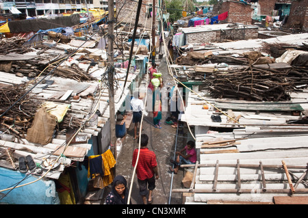 A busy alley-way in India Stock Photo