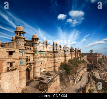 Mughal architecture - Gwalior fort. Gwalior, Madhya Pradesh, India Stock Photo