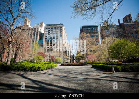 The private Gramercy Park in the Gramercy Park neighborhood in New York. (© Richard B. Levine) Stock Photo