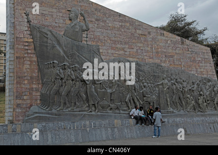 Monument to the Derg communist military junta, led by Mengitsu Haile Mariam, that ruled Ethiopia from 1974-1987, in Addis Ababa Stock Photo