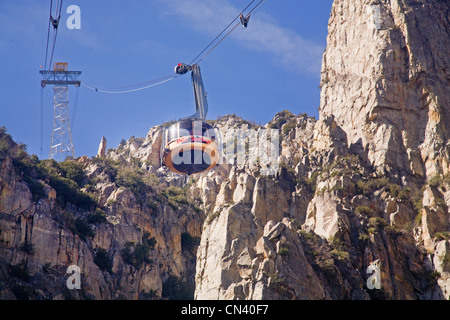 Aerial tramway in Palm Springs, California Stock Photo