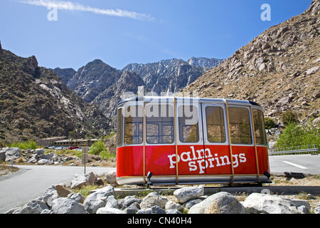 Aerial tramway in Palm Springs, California Stock Photo