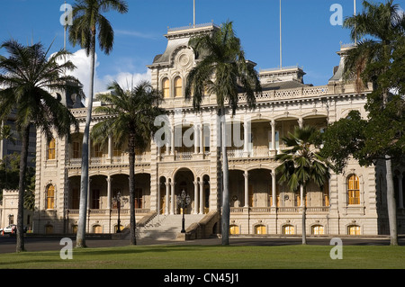 Elk284-1140 Hawaii, Oahu, Honolulu, Iolani Palace, 1882, residence of Hawaiian royalty, now a museum Stock Photo