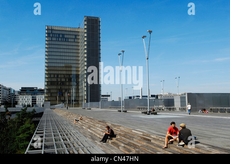 France, Paris, the National Library of France by architect Dominique Perrault Stock Photo