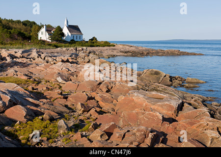 Canada, Quebec province, Charlevoix region, St Lawrence river raod, Port au Persil member of The Most Beautiful Villages of Stock Photo