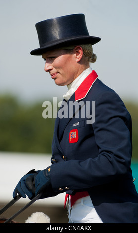 Zara Phillips and High Kingdom competing in the Burghley Horse Trials Stock Photo