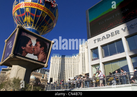 United Statess, Nevada, Las Vegas, Paris casino hotel on the Strip boulevard Stock Photo