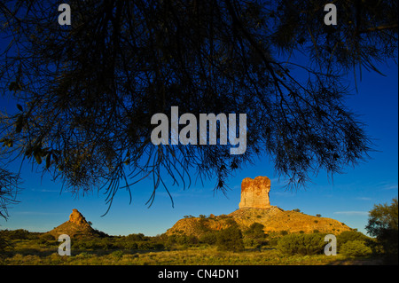 Australia, Northern Territory, Simpson desert, Chambers Pillar Historical Reserve, Chambers Pillar Stock Photo