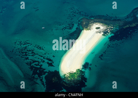 France, Finistere, Archipel des Glenan (Glenan archipelago), Guiriden island (aerial view) Stock Photo