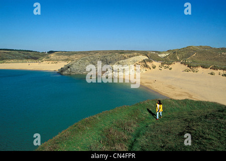 France, Morbihan, Belle Ile en Mer, range Giving Stock Photo