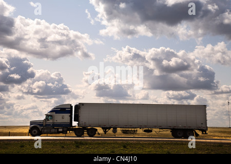 Truck on a highway Stock Photo