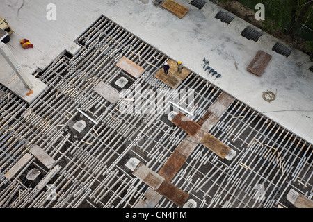 Construction site, viewed from above Stock Photo