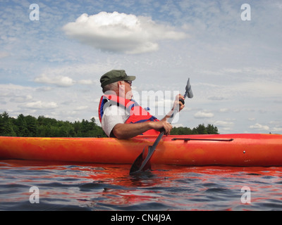 Man in a kayak Stock Photo