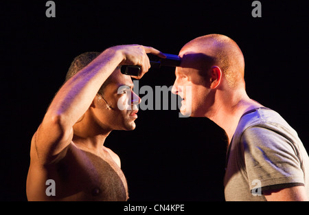 Anthony Burgess' 'A Clockwork Orange' performed at the Theatre Royal, Stratford East. Stock Photo