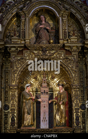 Spain, Andalusia, Seville, El Divino Salvador collegiate church, Holy Rufine and Just altarpiece Stock Photo