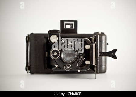 Classic old camera Ensign Folding Stock Photo