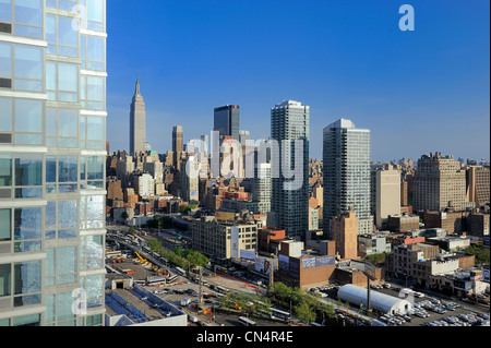 Midtown Manhattan and the Empire State Building Aerial View Stock Photo ...