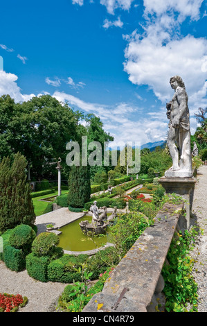 Italy Piedmont Verbania Pallanza Saint Remigio Villa Italian garden Stock Photo