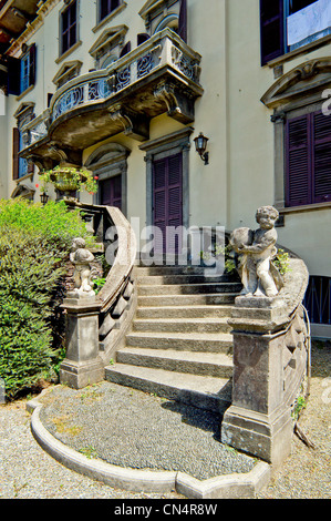 Italy Piedmont Verbania Pallanza Saint Remigio Villa Grand Staircase Stock Photo