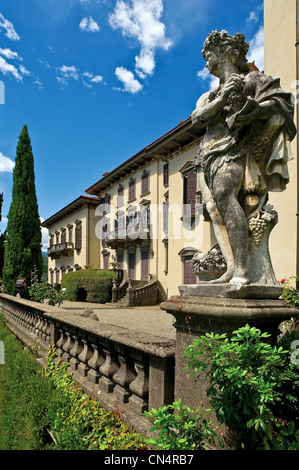 Italy Piedmont Verbania Pallanza Saint Remigio Villa Statue of Bacco Stock Photo