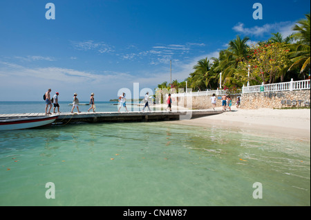 Colombia, Bolivar Department, Natural National Park of Islas del Rosario (Coral Islands of Rosario), Isla Grande, Cocoliso Isla Stock Photo