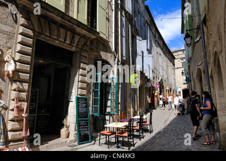 France, Herault, Pezenas, old city, Rue de la Foire (Fair street) Stock Photo