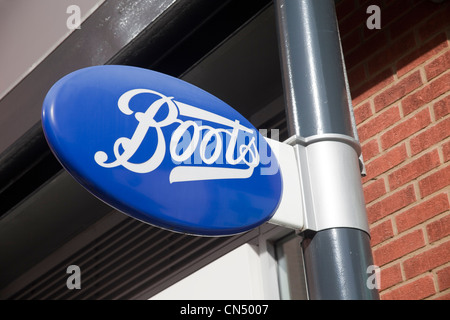 Boots the Chemist sign, UK Stock Photo
