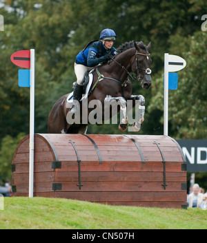 Zara Phillips and Glenbuck during the cross country phase,  Burghley Horse Trials 2009 Stock Photo