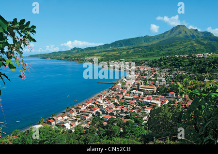 France, Martinique (French West Indies), St Pierre and the mount Pelee Stock Photo