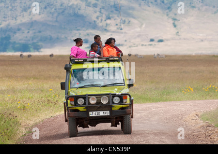 Tanzania, Arusha Region, Ngorongoro Conservation Area, listed as World Heritage by UNESCO, trip to Ngorongoro crater Stock Photo