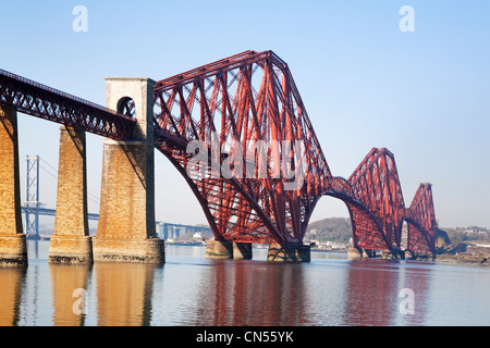 The Forth rail bridge at Queensferry, West Lothian, Scotland. Stock Photo