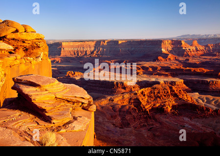 Canyonlands National Park at sunset from Dead Horse Point, Utah USA Stock Photo