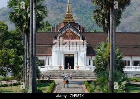 Laos, Luang Prabang Province, Luang Prabang City, listed as World Heritage by UNESCO, the National Museum constuit by the Stock Photo