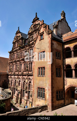 Germany, Baden Württemberg, Heidelberg castle, Frederic's aisle Stock Photo