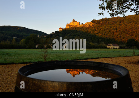 France, Dordogne, Perigord Noir, Castelnaud la Chapelle, labeled Les Plus Beaux Villages de France (The Most Beautiful Villages Stock Photo