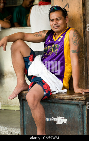 Man in Carbon Market, downtown cebu city philippines Stock Photo