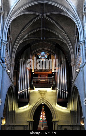 Switzerland, Canton of Vaud, Lausanne, organ of Notre Dame cathedral Stock Photo