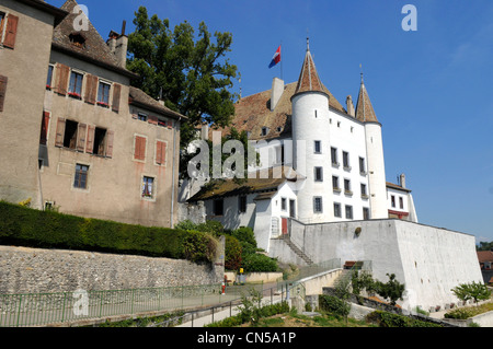 Switzerland, Canton of Vaud, Nyon, castle of the city housing a museum Stock Photo