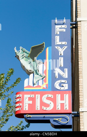 Flying Fish restaurant in the Rivermarket district of downtown Little Rock, Arkansas Stock Photo