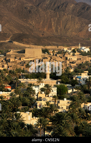 Sultanate of Oman, Al Dakhiliyah Region, Western Hajar Mountains, Bahla, in the background the fort listed as World Heritage by Stock Photo