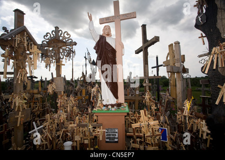 Lithuania (Baltic States), Siauliai, Siauliai county, the crosses hill Stock Photo